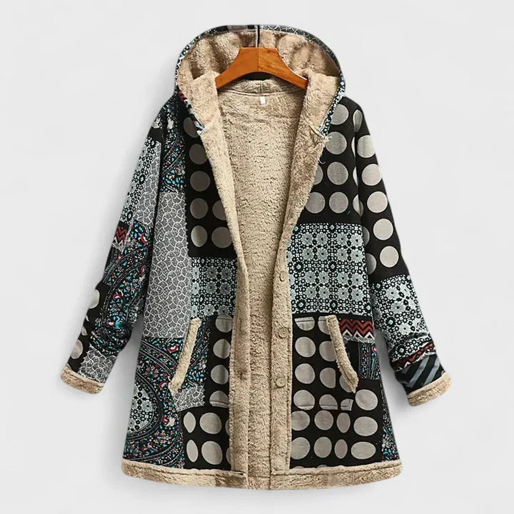 Alisha | The Cosy Vintage Parka - Black Grey