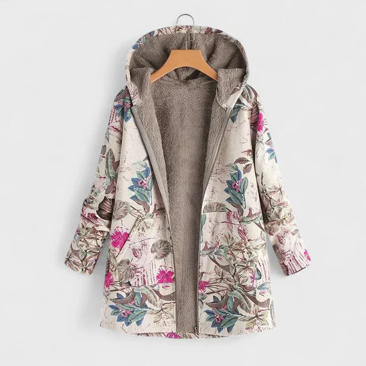 Alisha | The Cosy Vintage Parka - Flower Beige