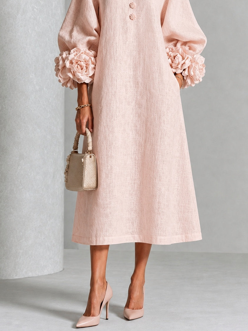 LILIANA | ELEGANT FLORAL MIDI DRESS