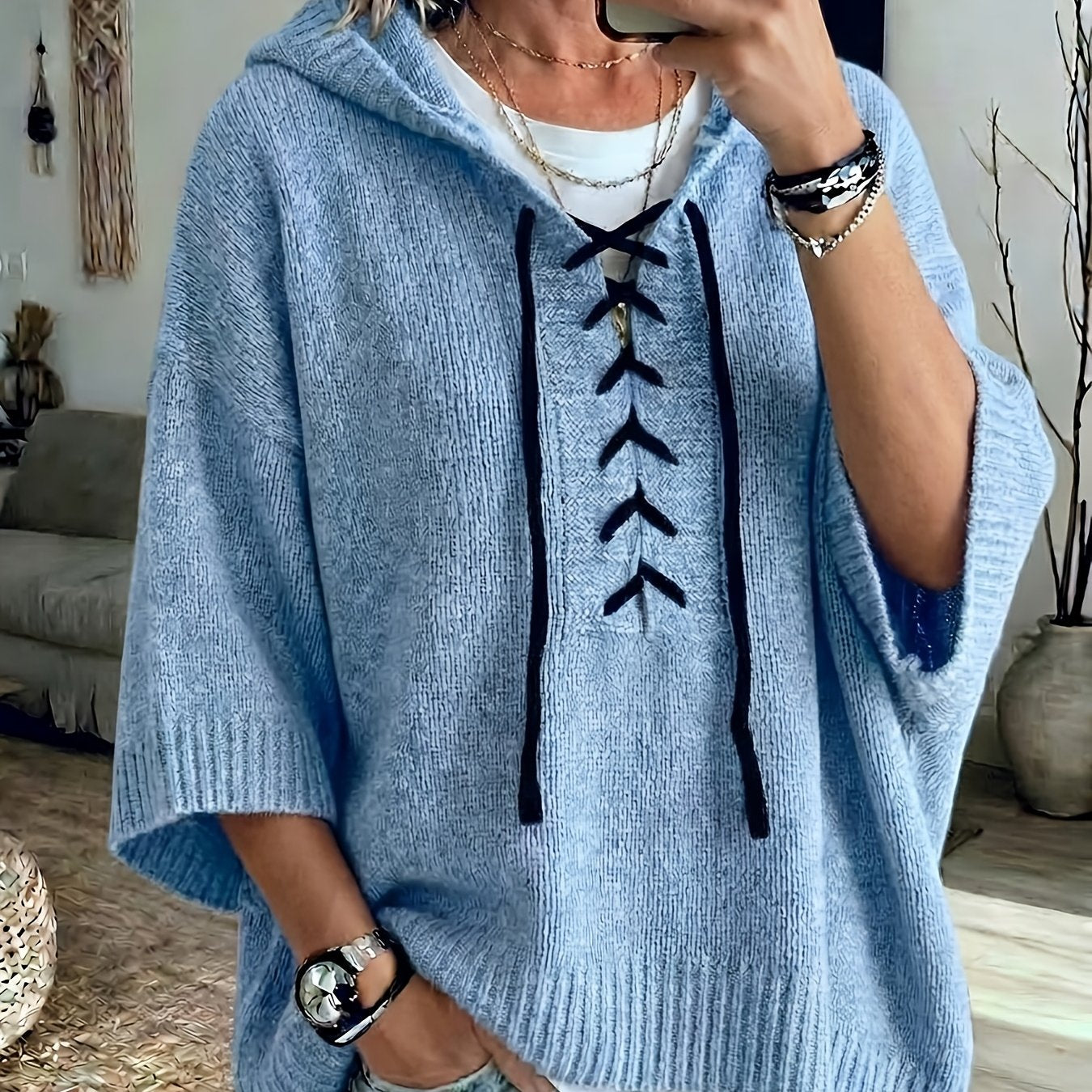 Glenda™ | Floral Batwing Hooded Cardigan