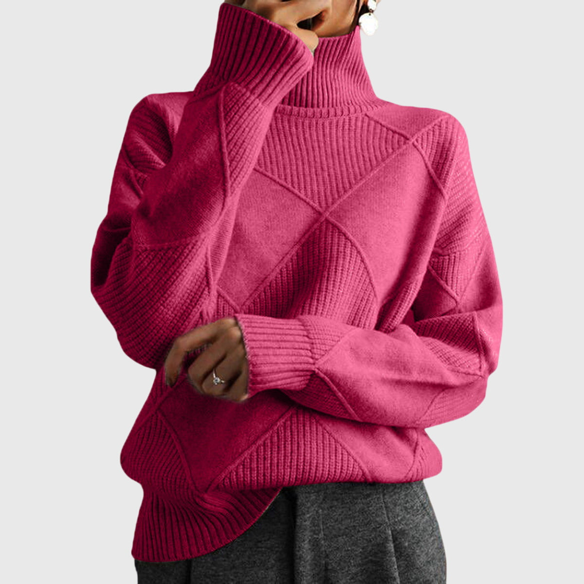 Luna | Turtleneck Knit Sweater