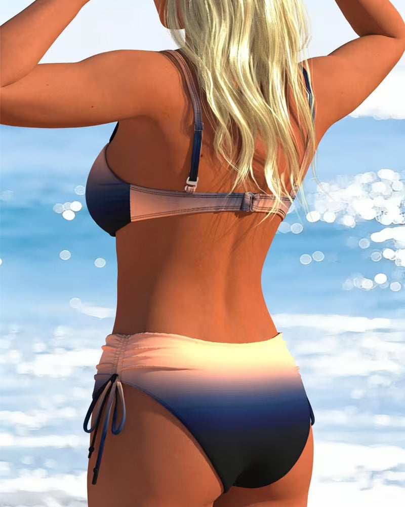 Bikini Gradient Pattern With Cord