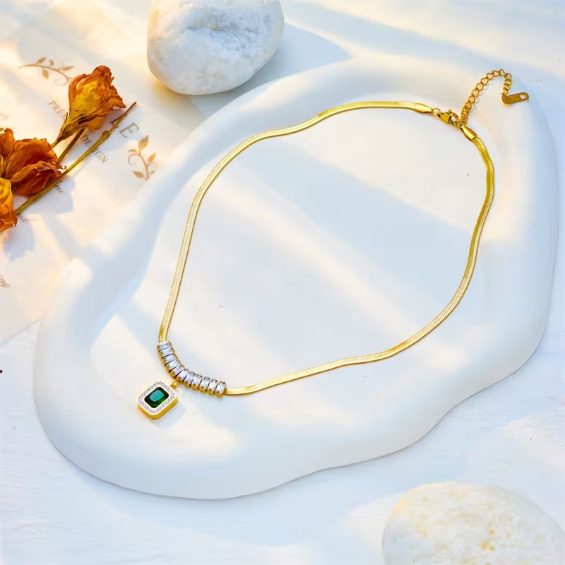 Regalia Prism Emerald Necklace