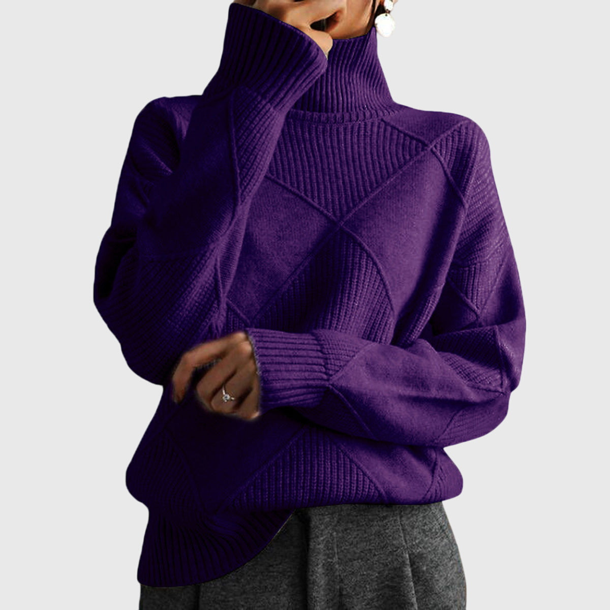 Luna | Turtleneck Knit Sweater
