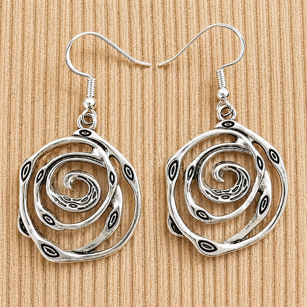 Vintage Silver Maze Earrings
