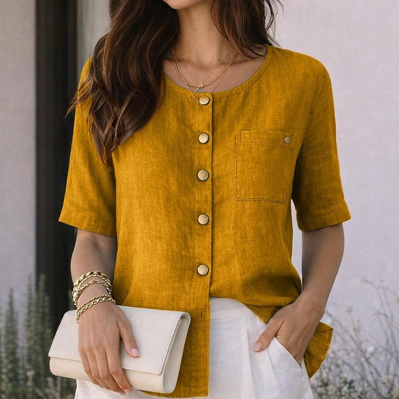 Penelope™ | Relaxed Everyday Comfort Button Blouse