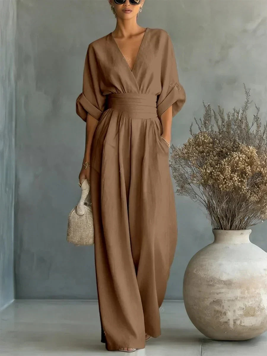 Capella | V-Neck High-Waist Jumpsuit