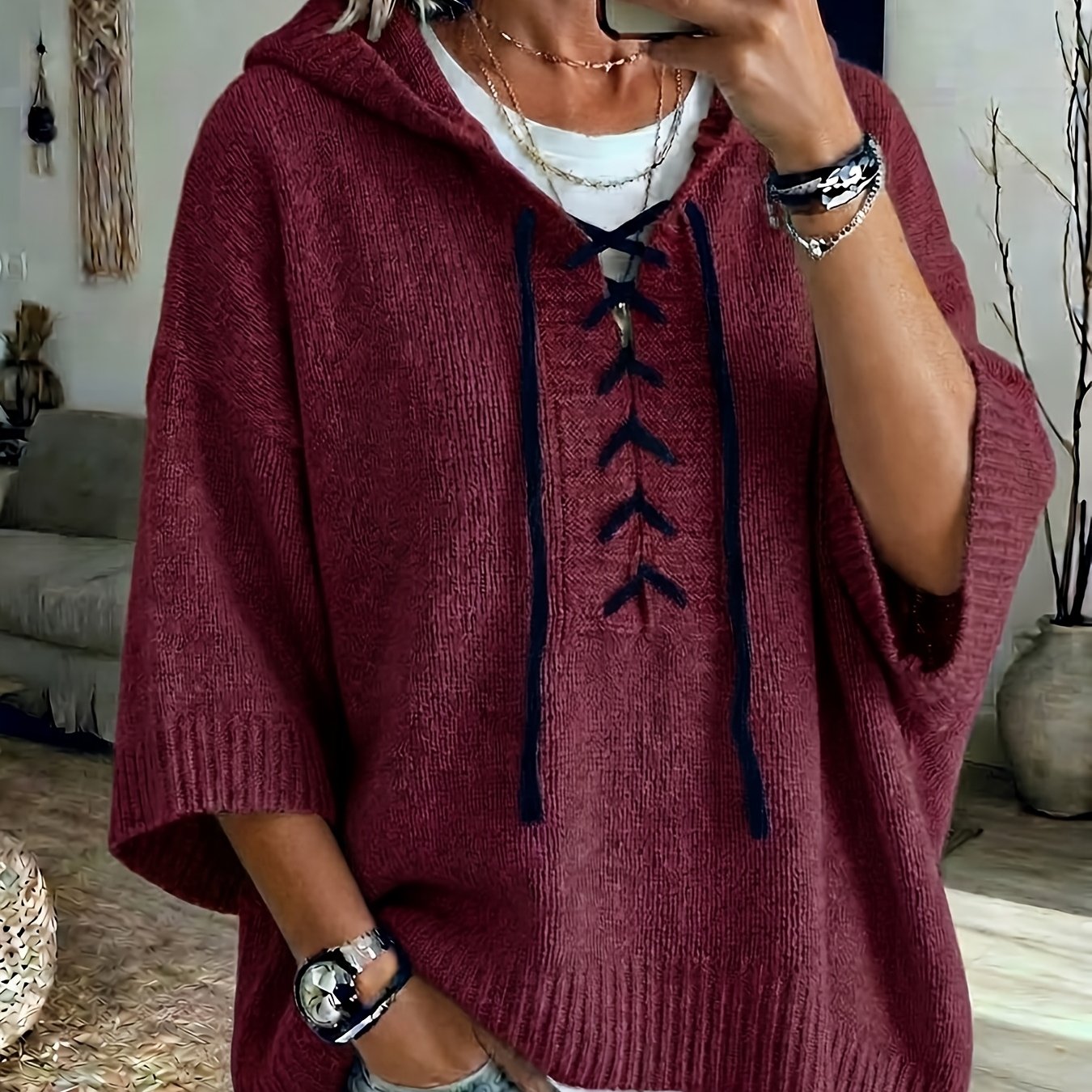 Glenda™ | Floral Batwing Hooded Cardigan