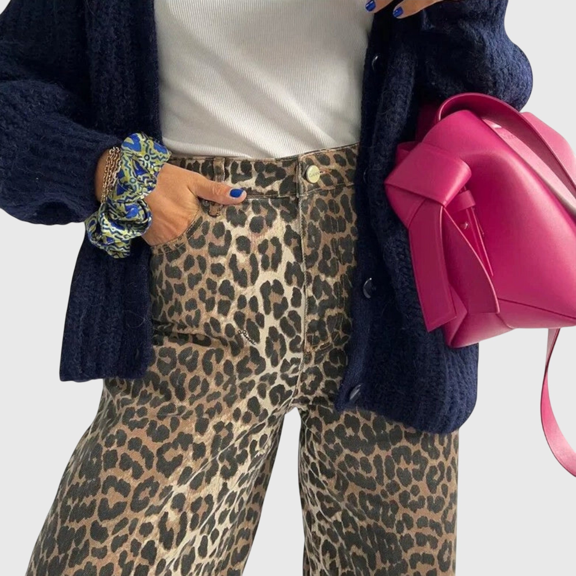 Margaret | Relaxed Animal-Print Jeans