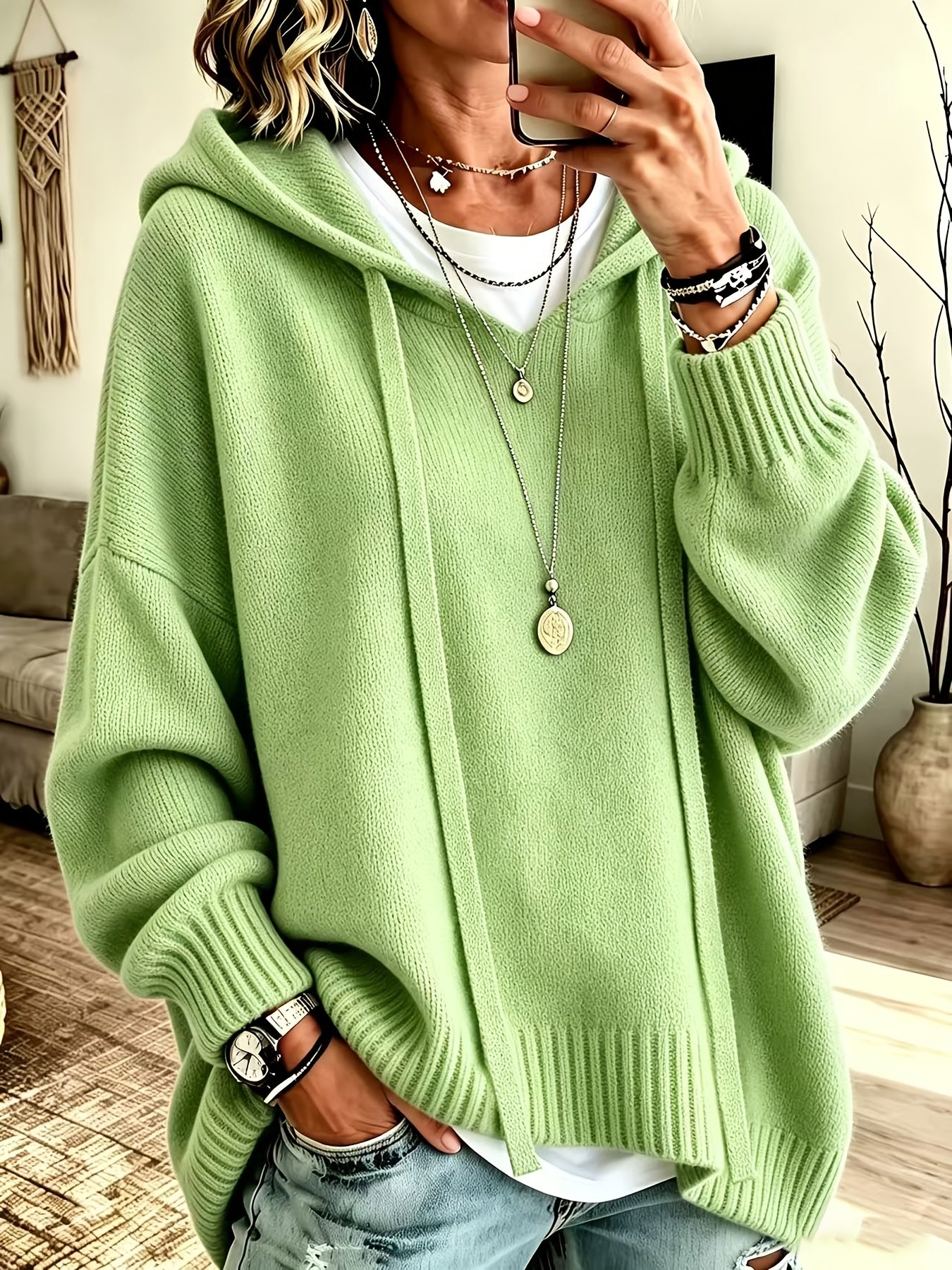 Averelle™ |  Casual Loose Fit Hooded Sweater