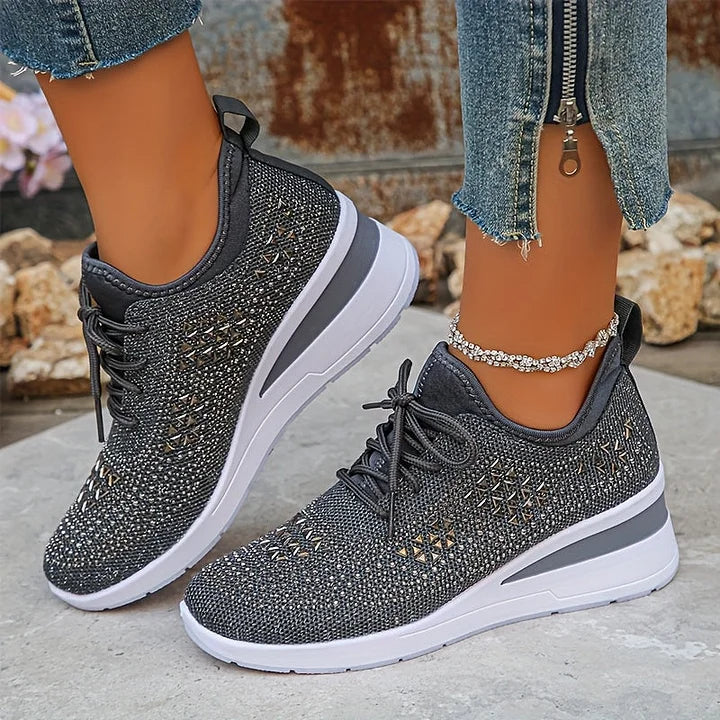 Bonnie | Orthopedic Rhinestone Comfort Sneakers