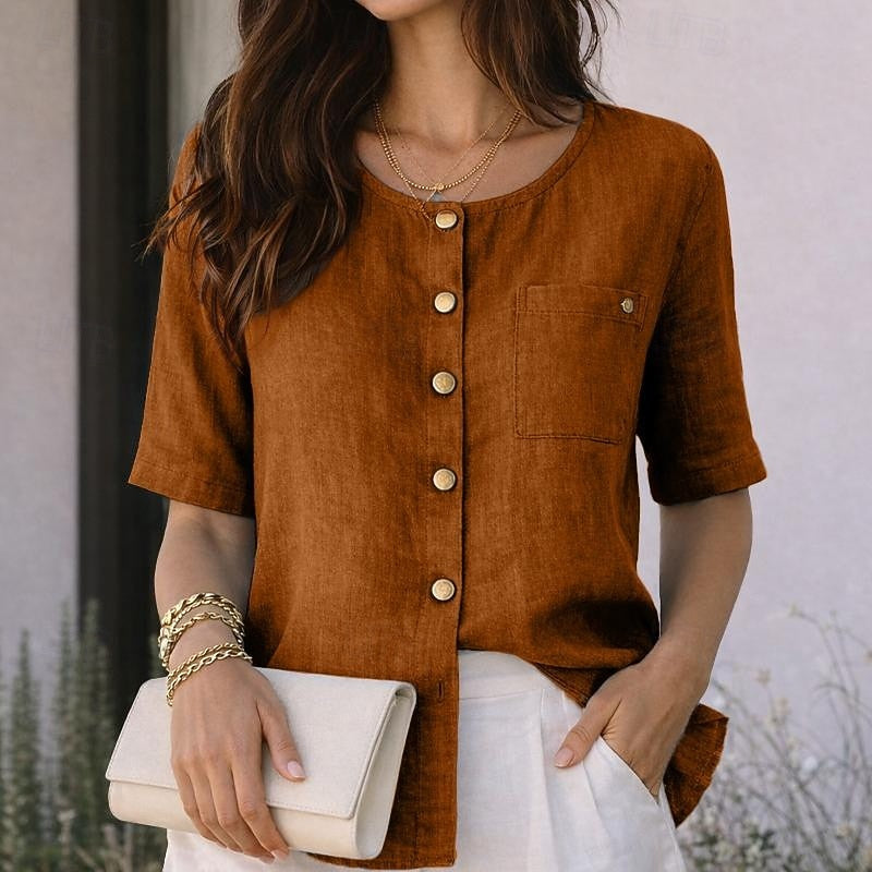 Penelope™ | Relaxed Everyday Comfort Button Blouse
