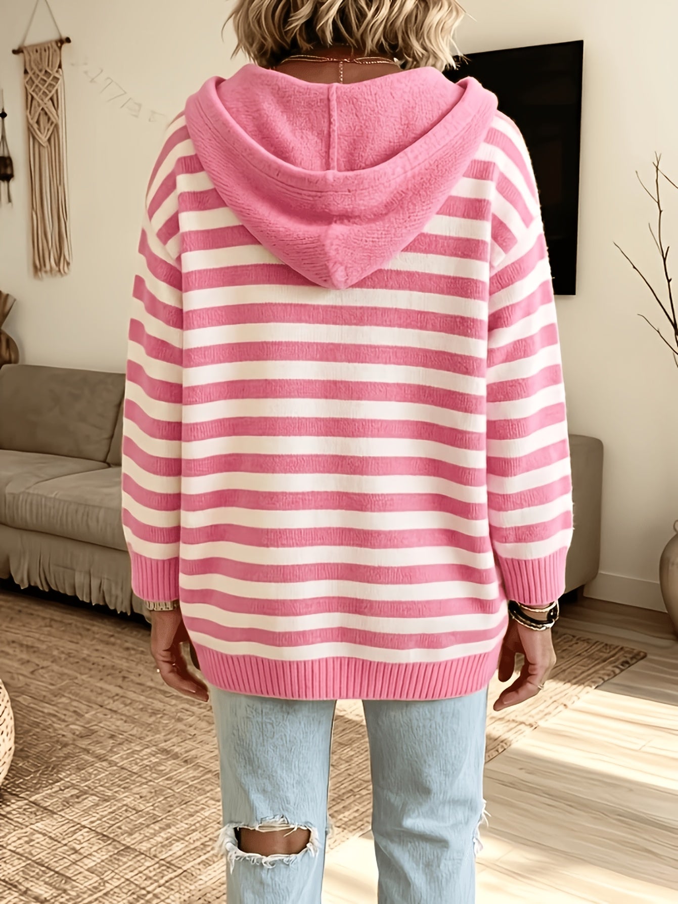 Coralie™ | Floral Batwing Hooded Cardigan