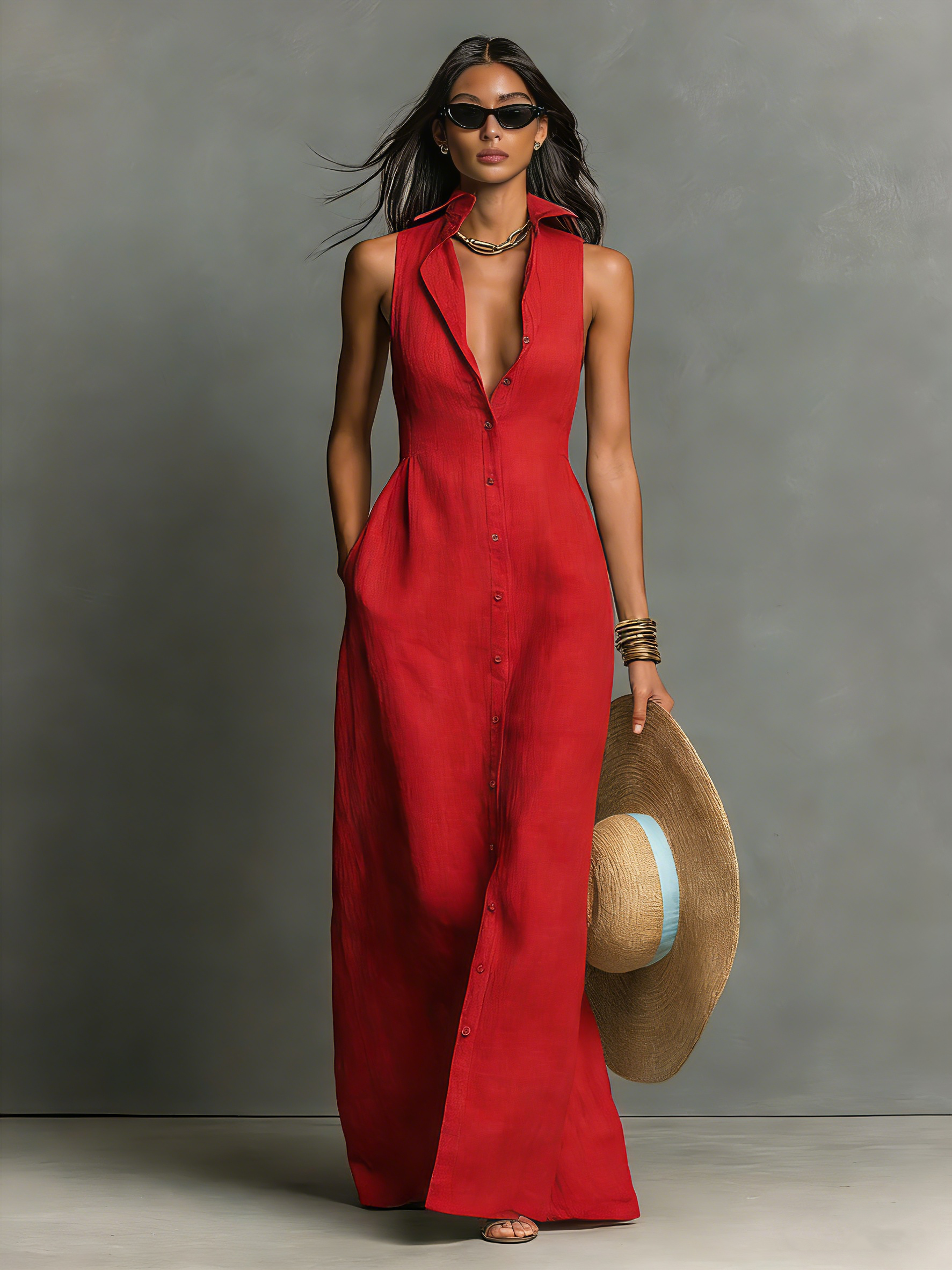 Garnet™ | Elegant beach vacation maxi dress