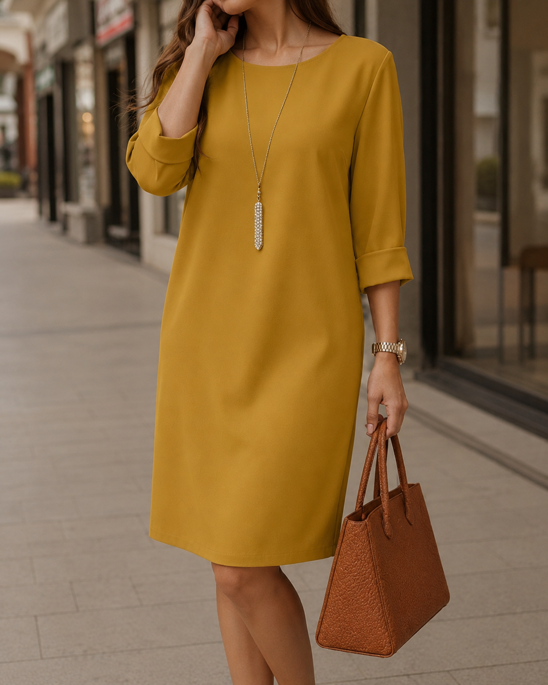 Everly™ | Tummy-Concealing Midi Dress