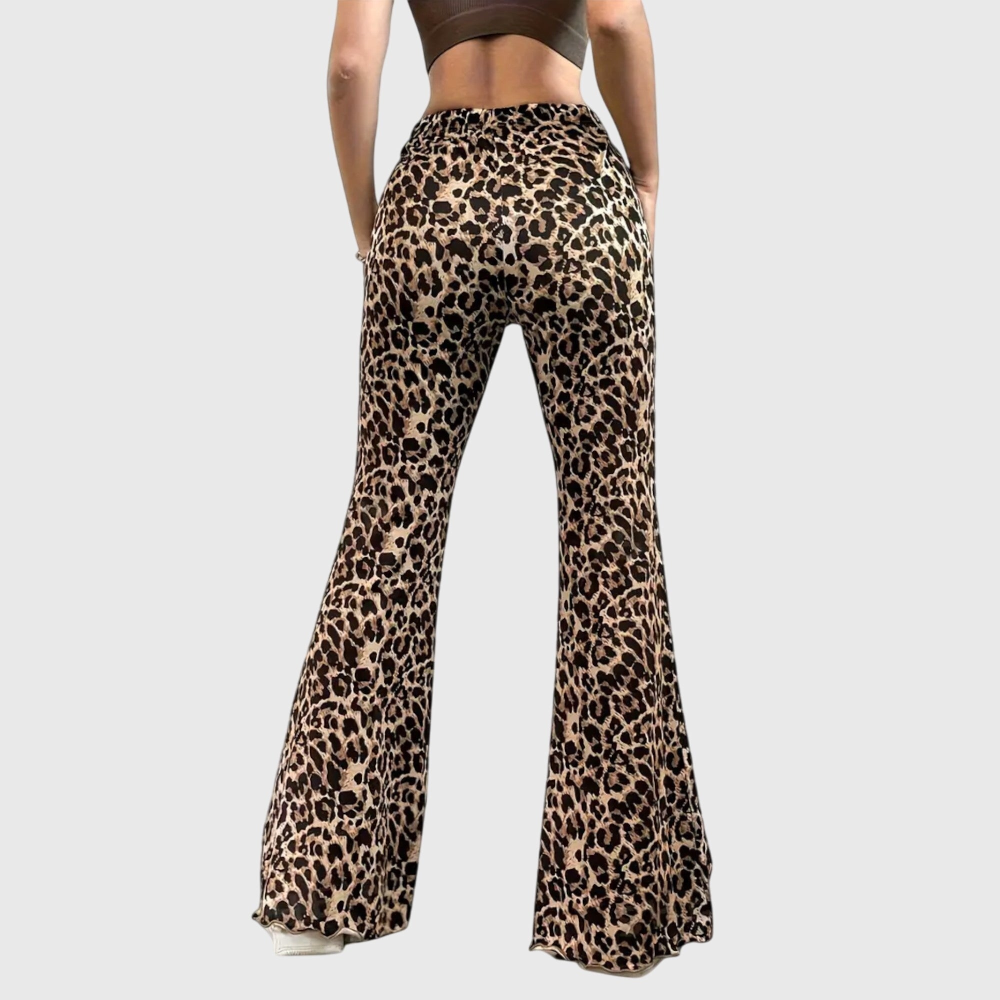 Daphne | Animal-Print Flared Pants
