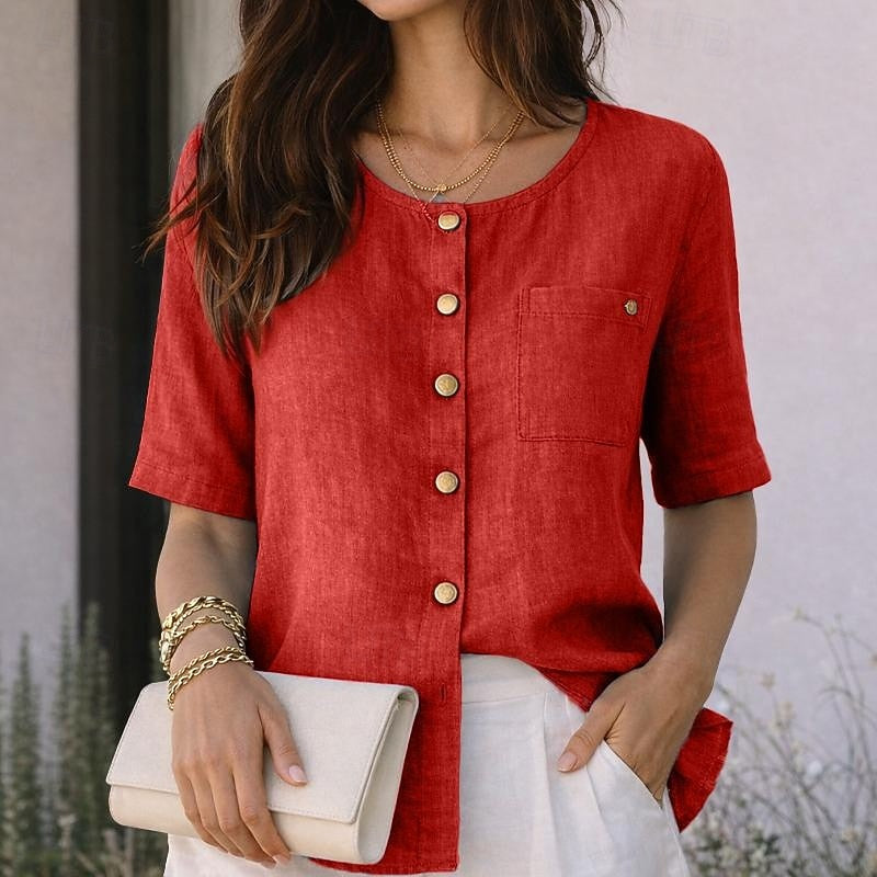 Penelope™ | Relaxed Everyday Comfort Button Blouse