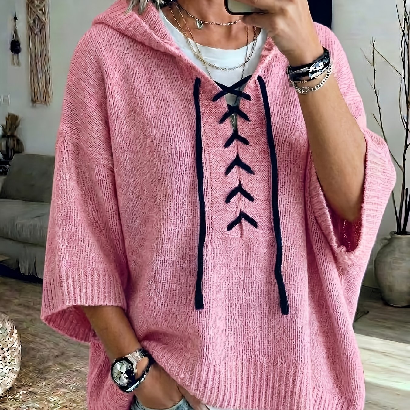 Glenda™ | Floral Batwing Hooded Cardigan