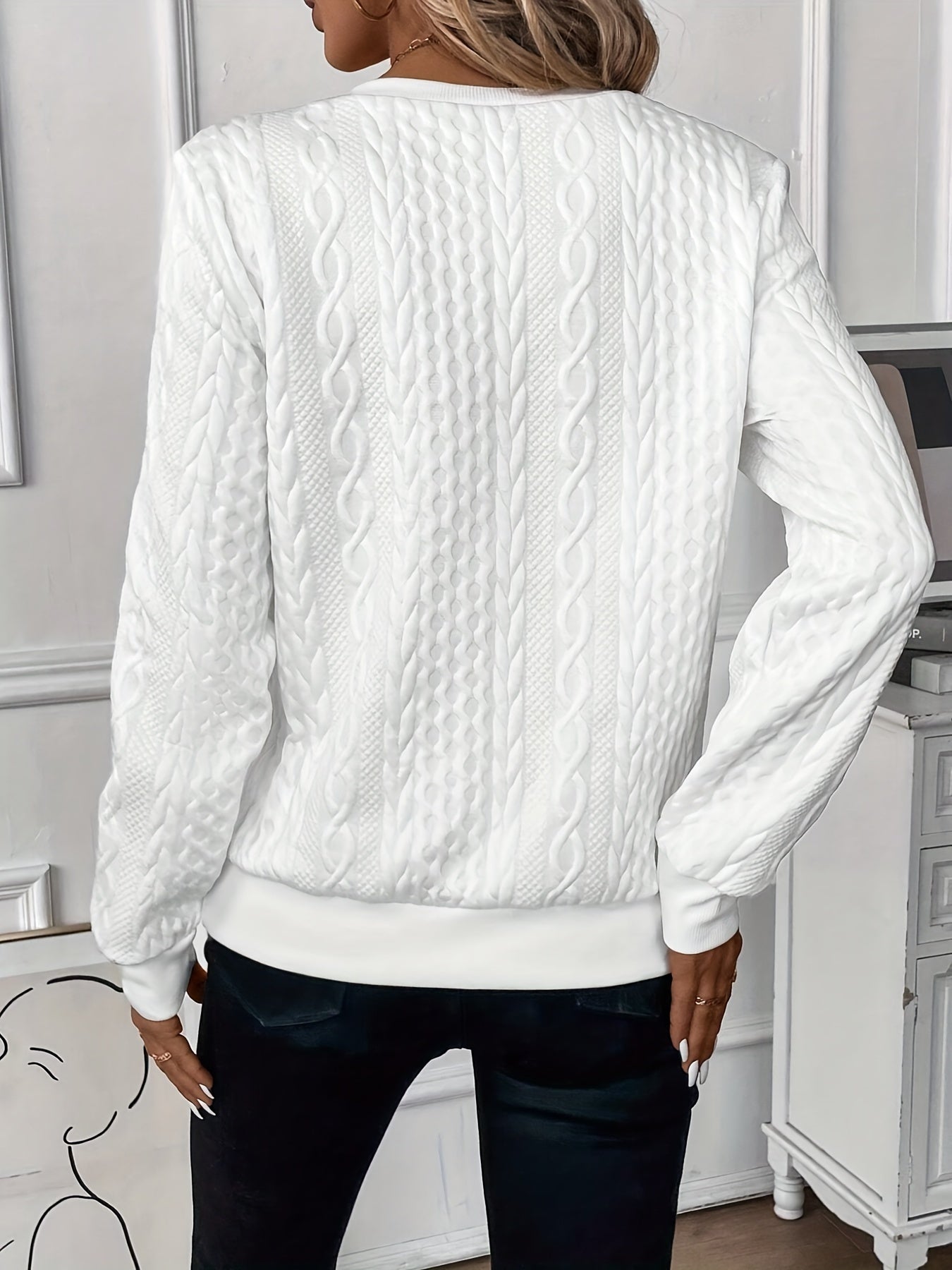 Dawn™ | Cozy Cable Knit Half Zip Sweater