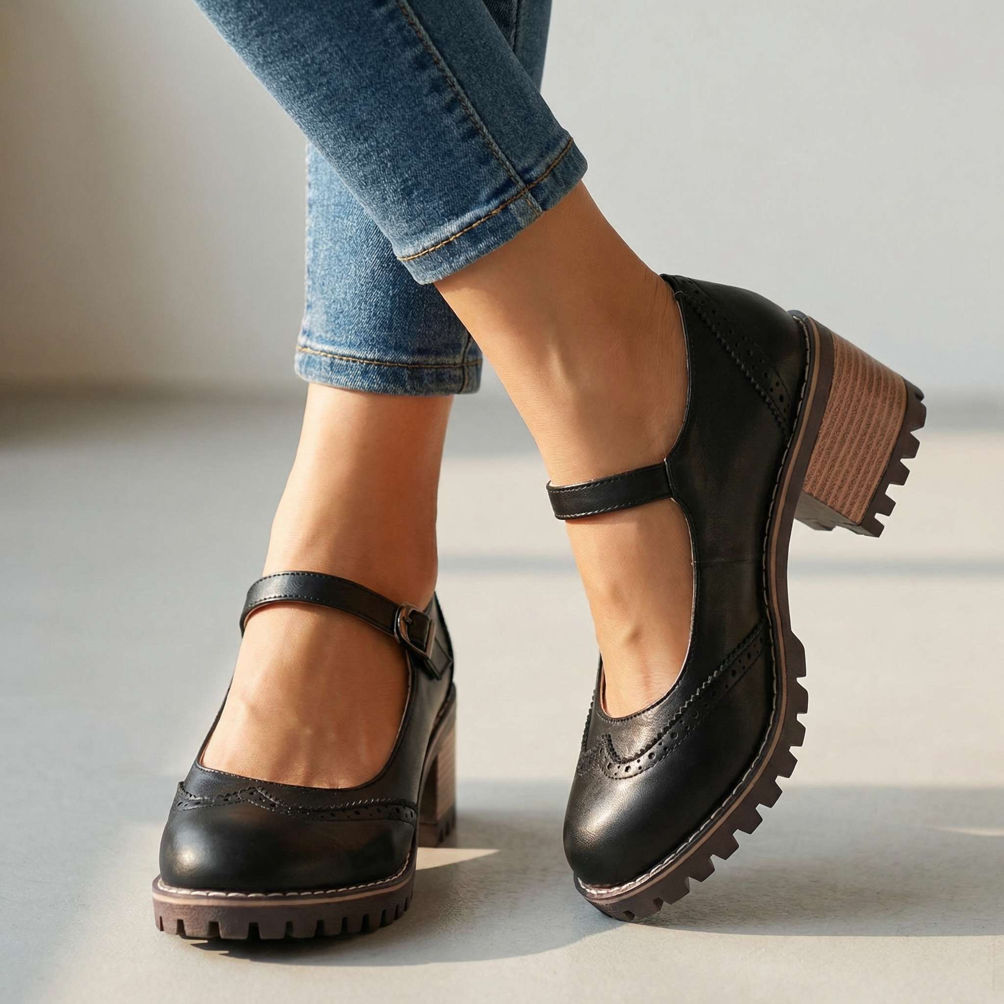 Amelia | T-Strap Mary Jane Heels