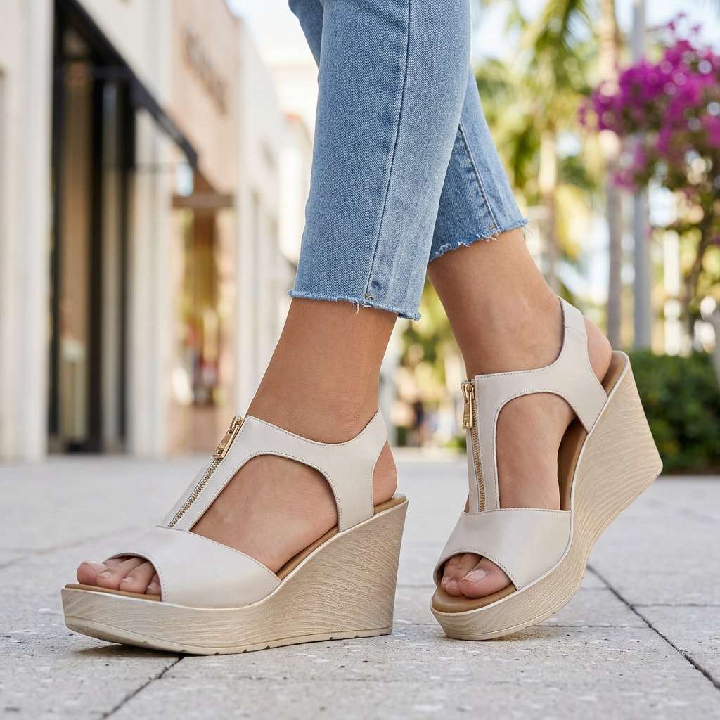 Evalyn | Zipper Heels