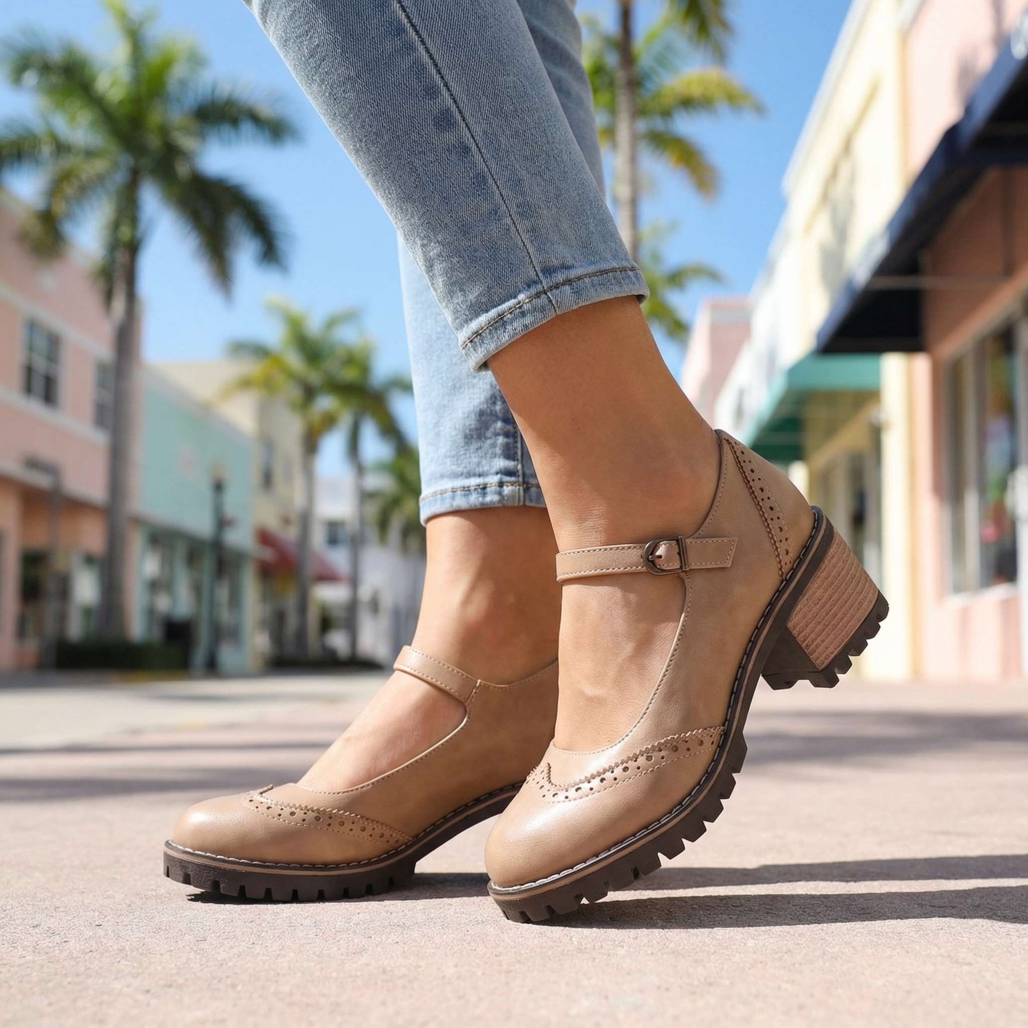 Amelia | T-Strap Mary Jane Heels