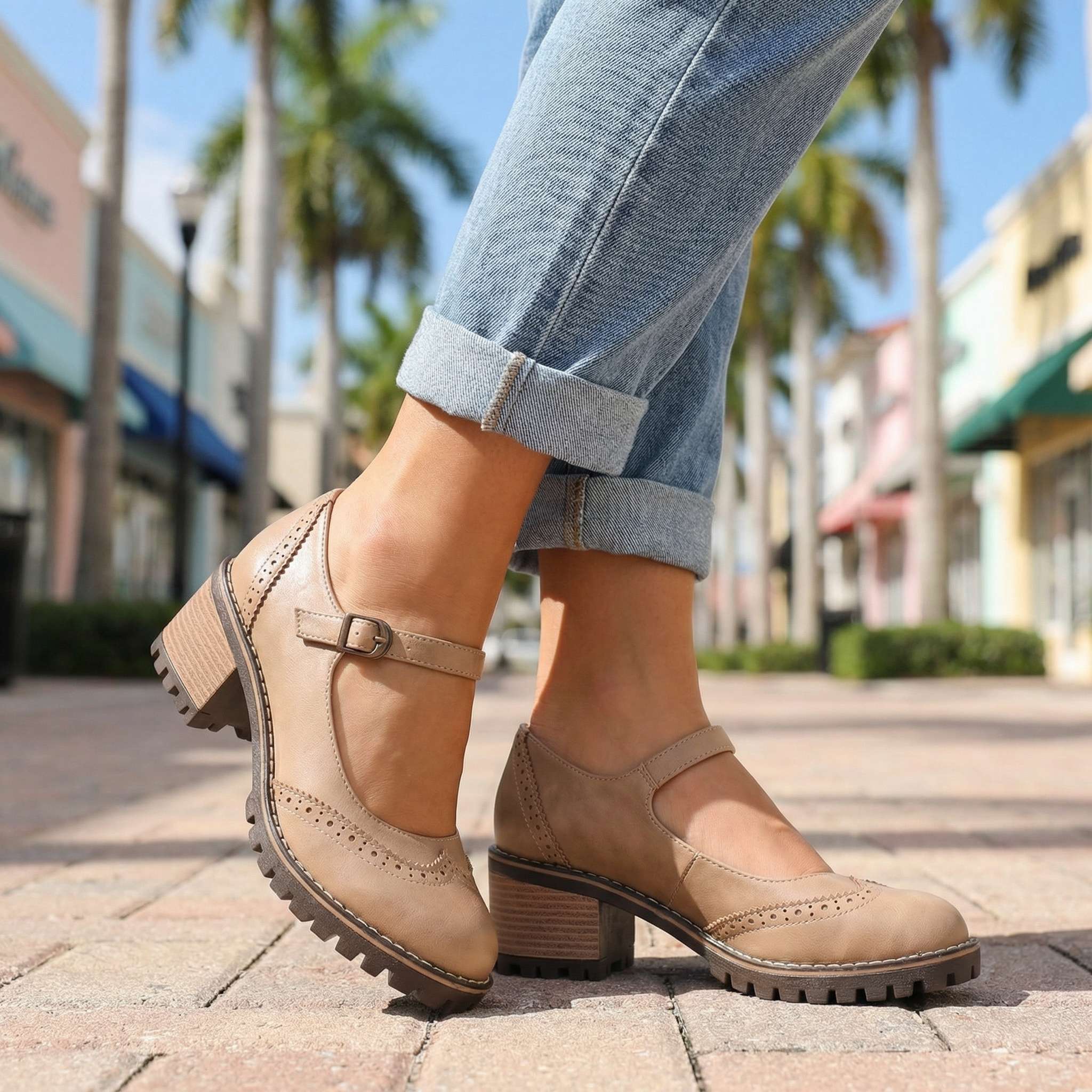 Amelia | T-Strap Mary Jane Heels