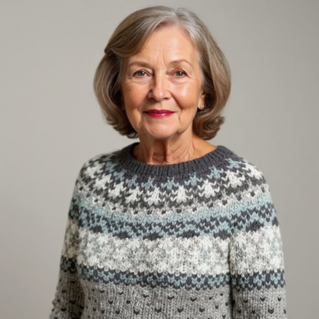 Sigrid | Nordic-Pattern Knit Sweater