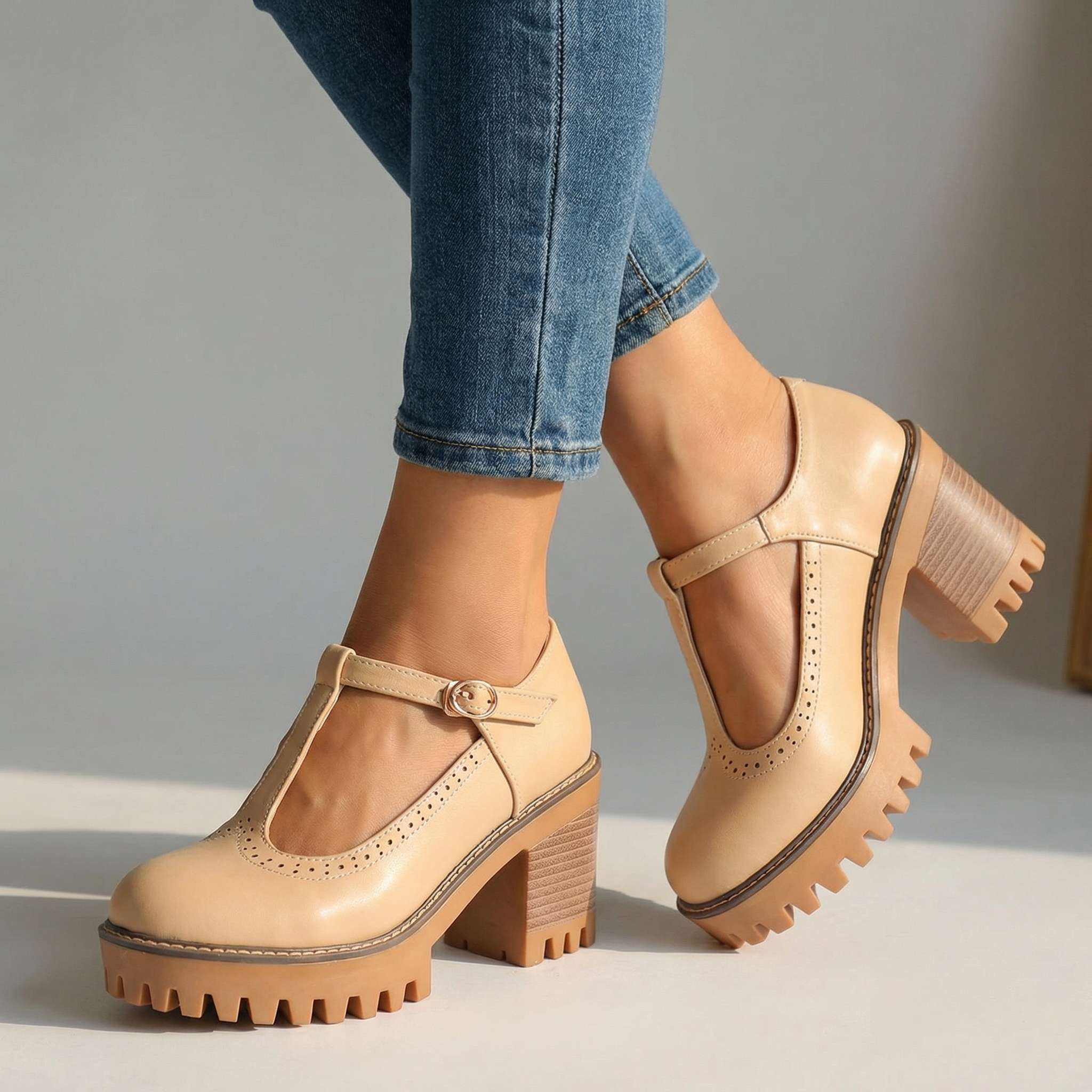 Jasmine | T-Strap Mary Jane Heels