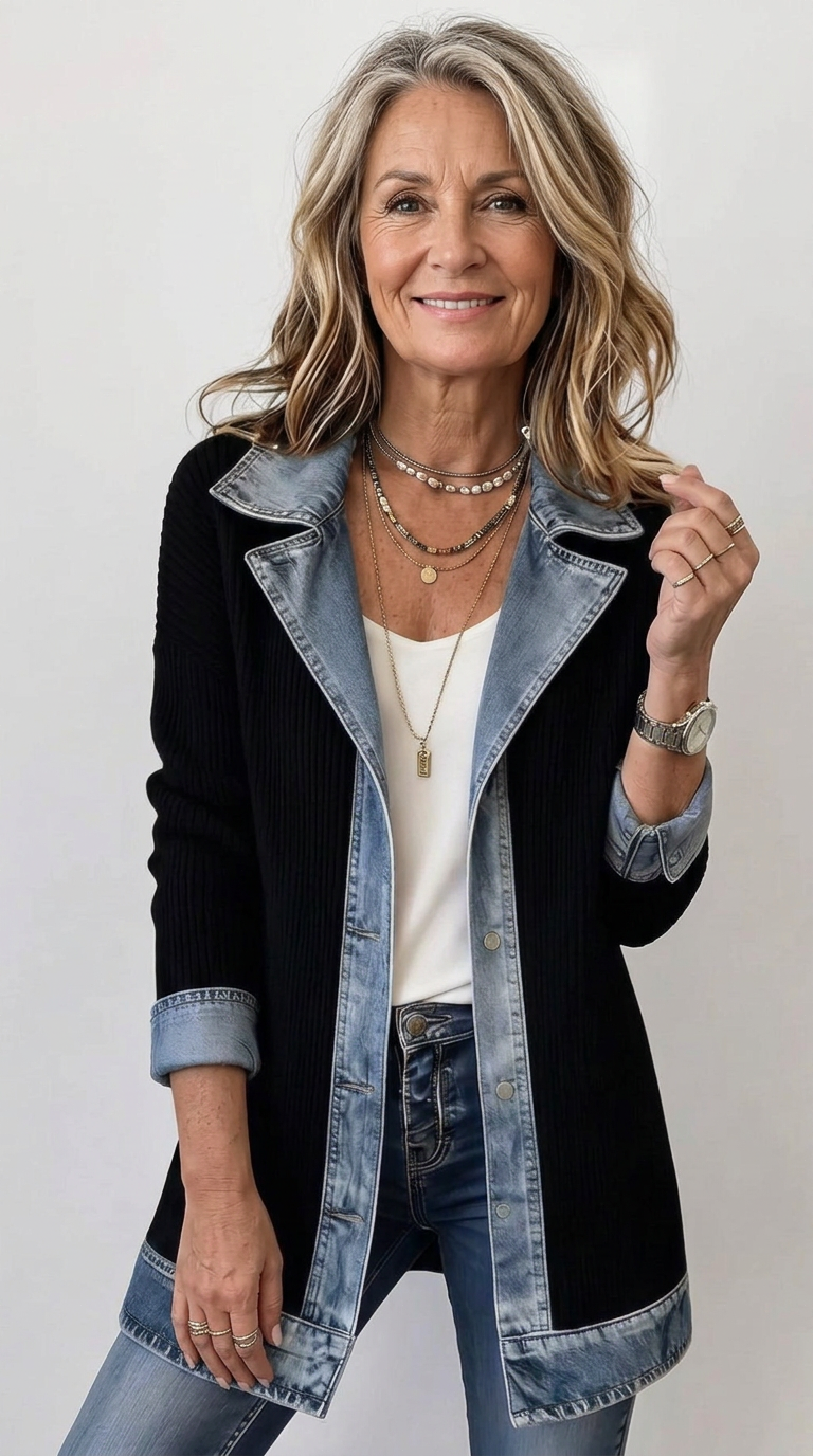 Margaret | Layered Knit Jacket