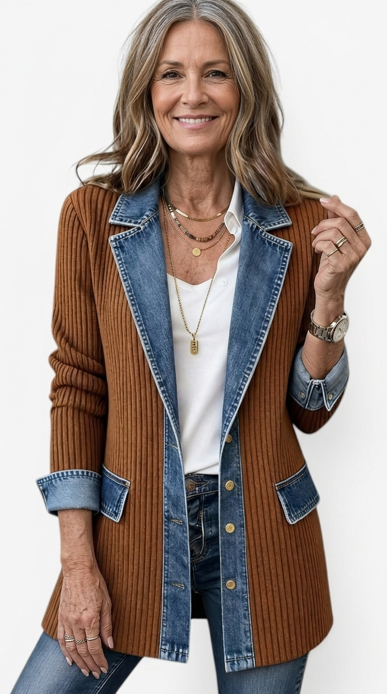Margaret | Layered Knit Jacket