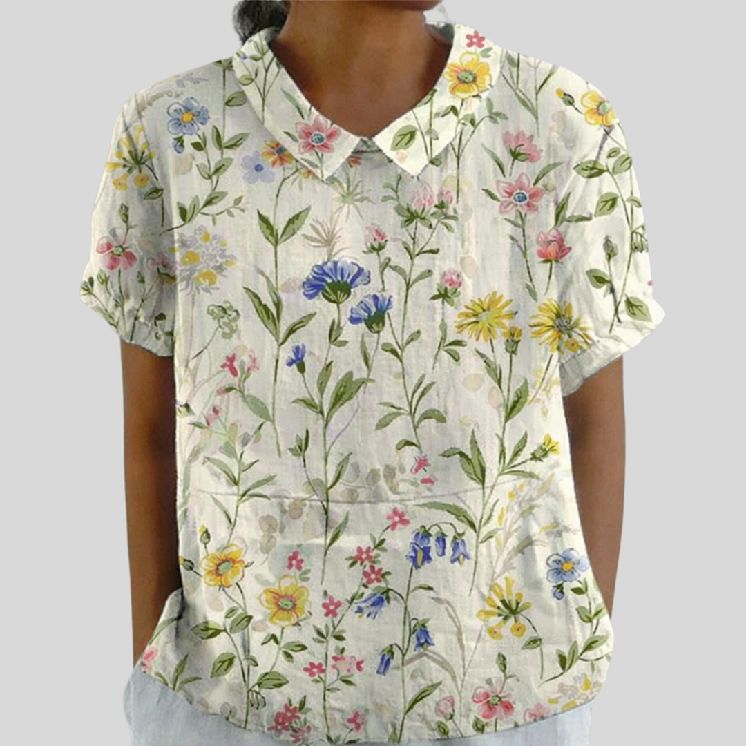 Constance | Floral Collared Blouse
