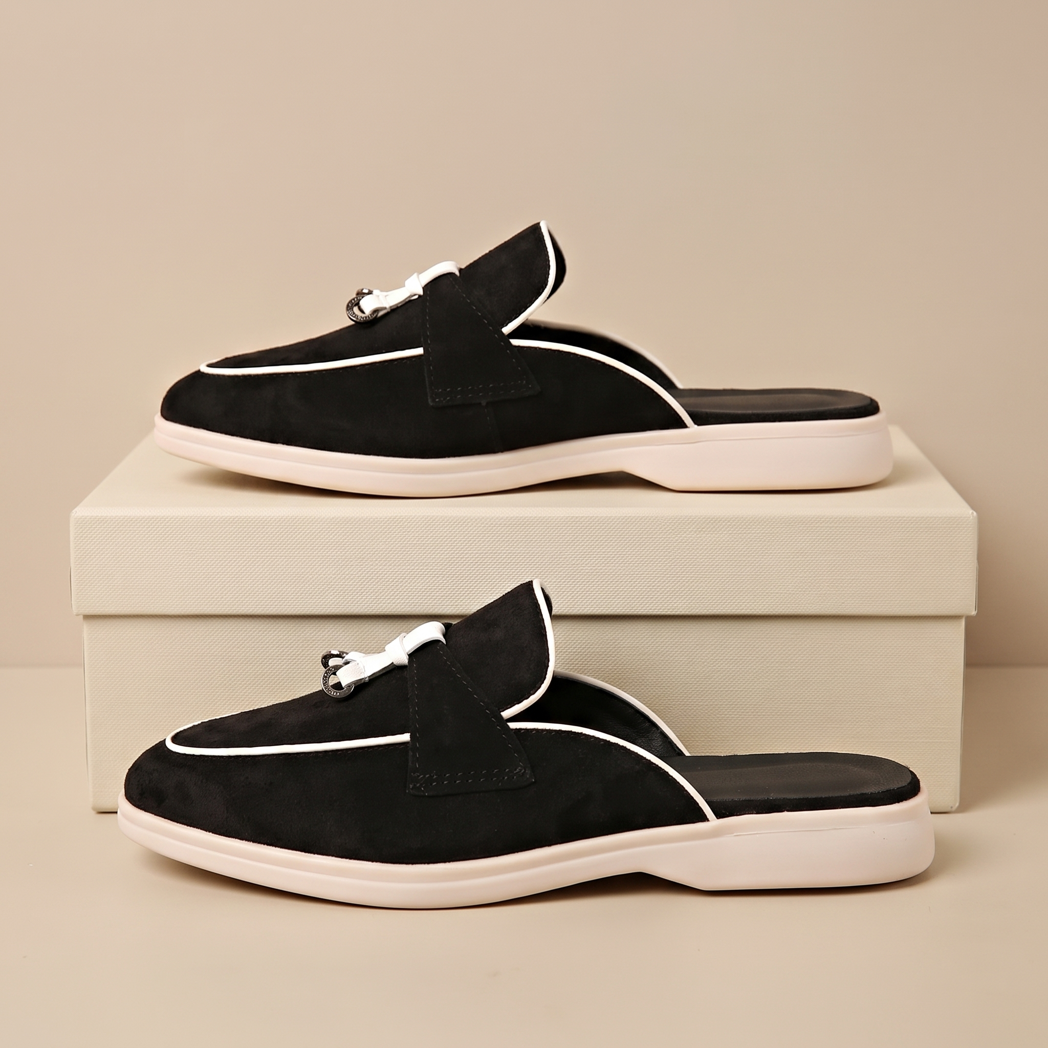 Macey™ | Suede Slip On Mule Loafers