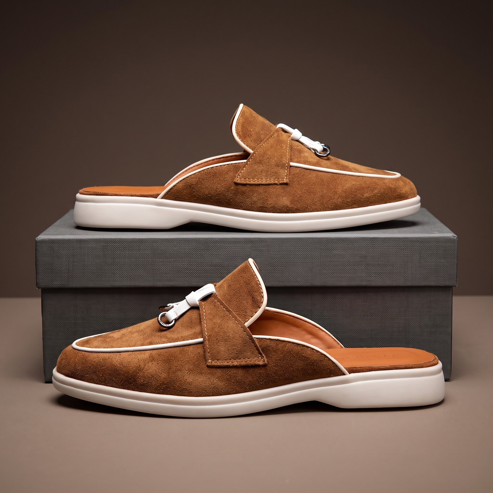 Macey™ | Suede Slip On Mule Loafers