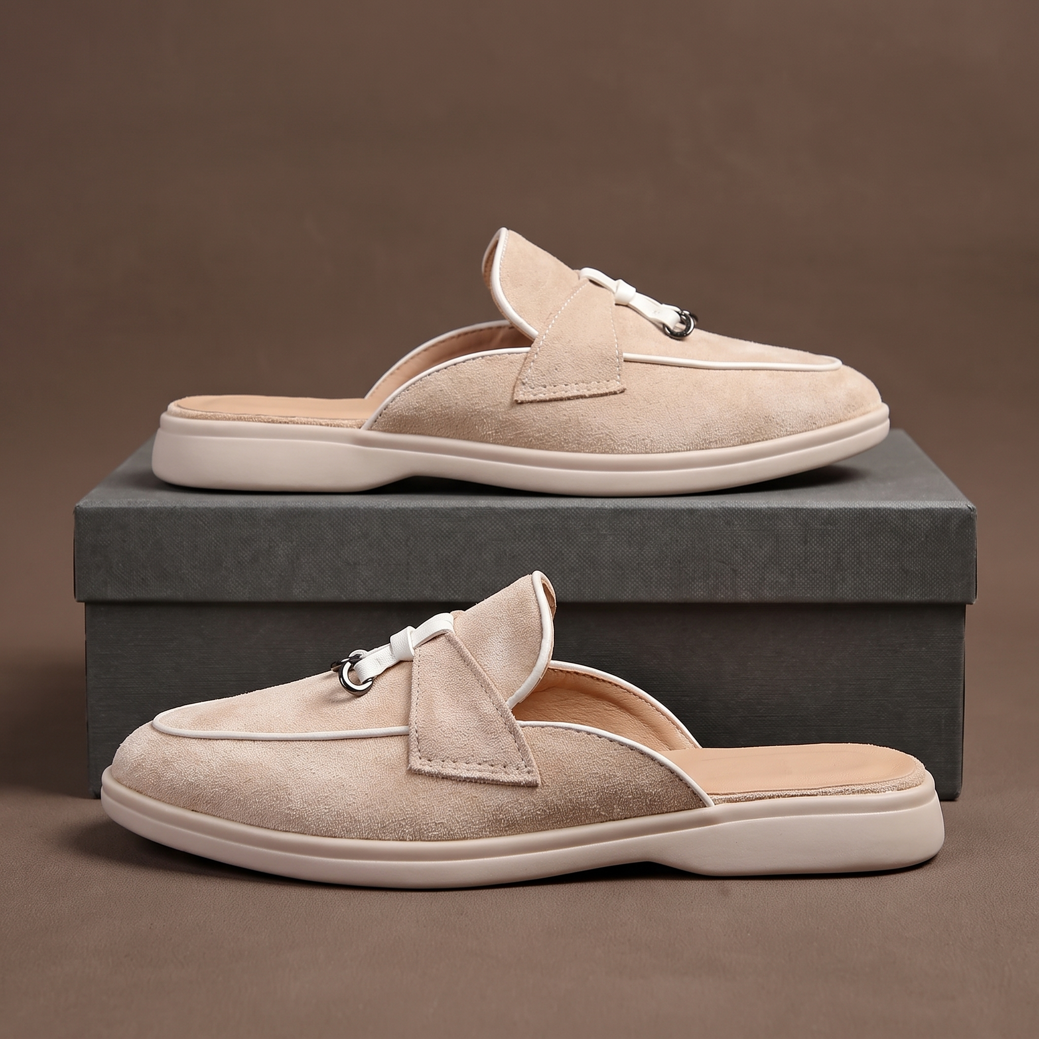 Macey™ | Suede Slip On Mule Loafers