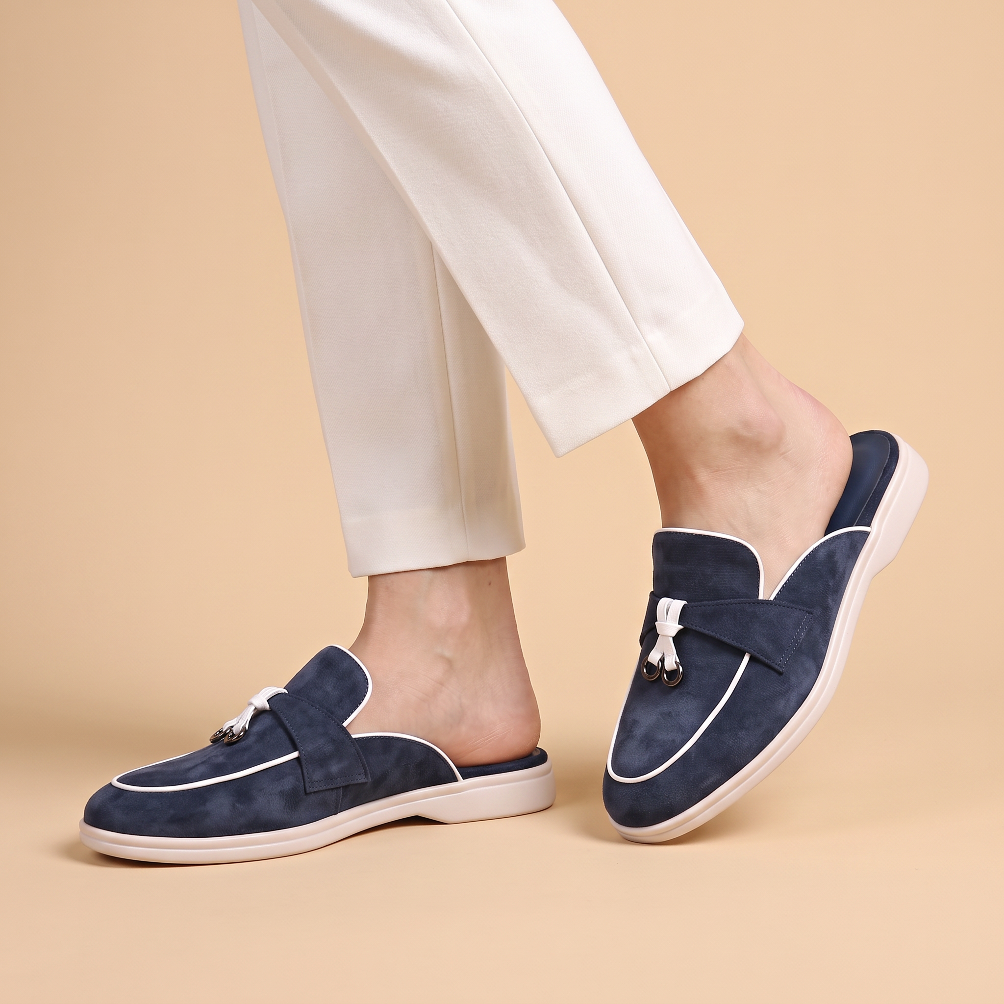 Macey™ | Suede Slip On Mule Loafers