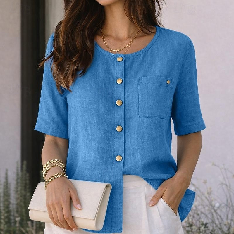 Penelope™ | Relaxed Everyday Comfort Button Blouse