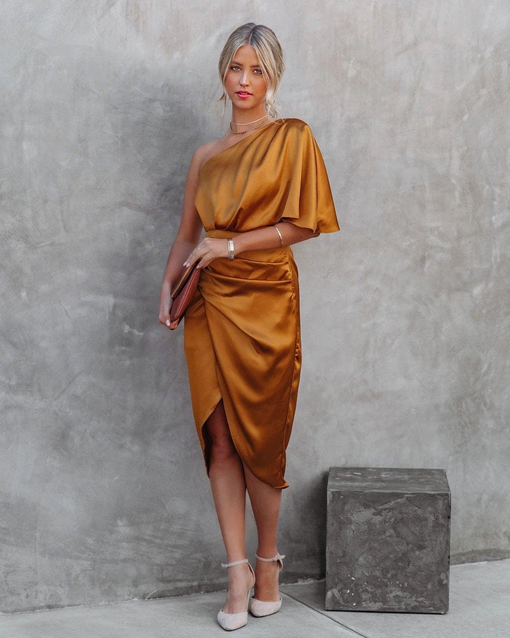 Tamari™ | Elegant Satin Midi Dress