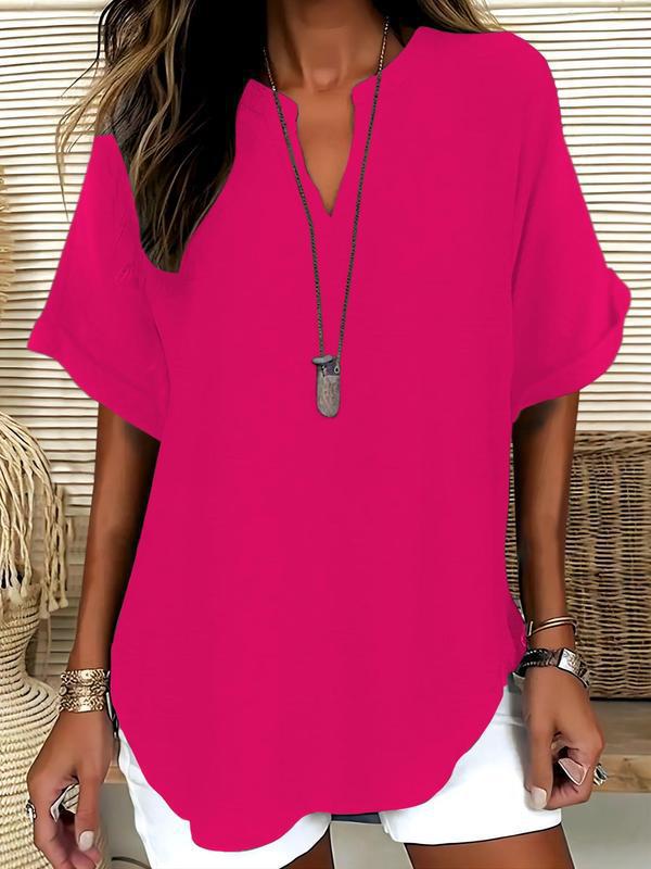 Michelle | Women's Loose V-neck T-shirt