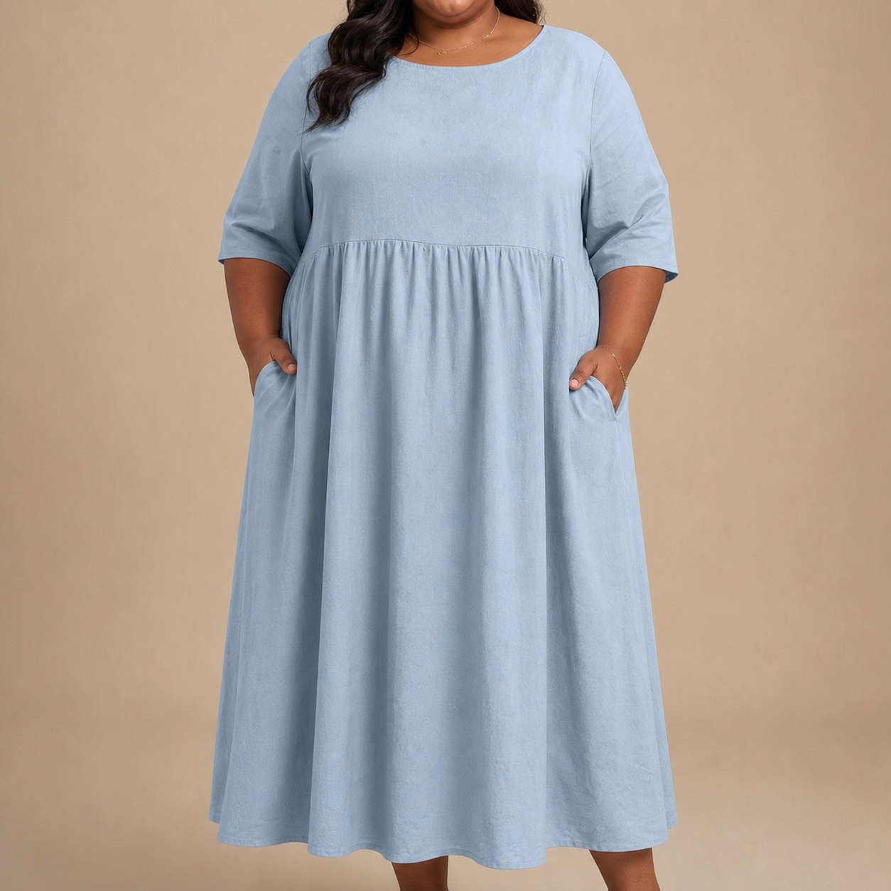Emily | Classic Mid Sleeve Dress
