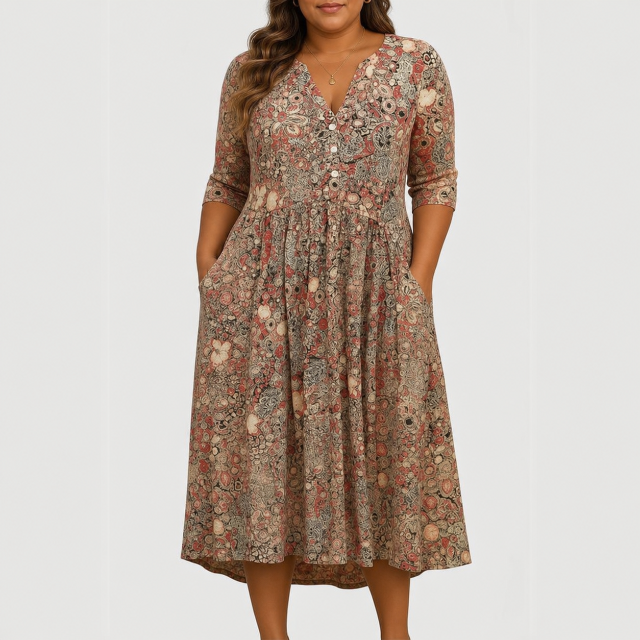 Evelyn | Graceful Midi Dress With Pockets