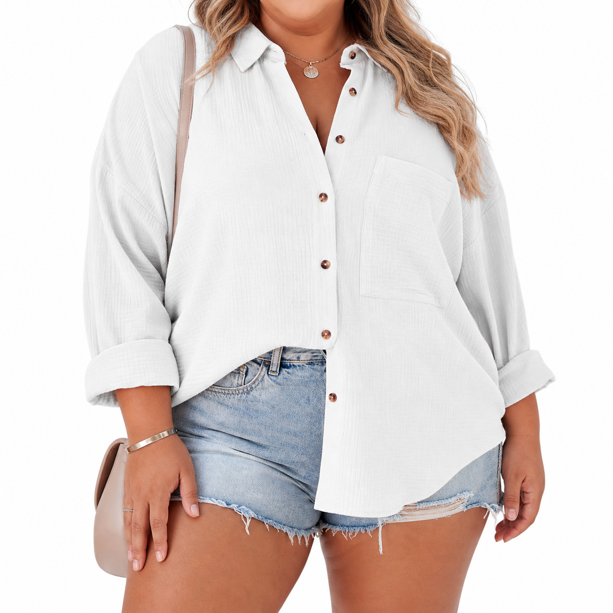 MADELYN | Casual Button Down Long Sleeve Blouse