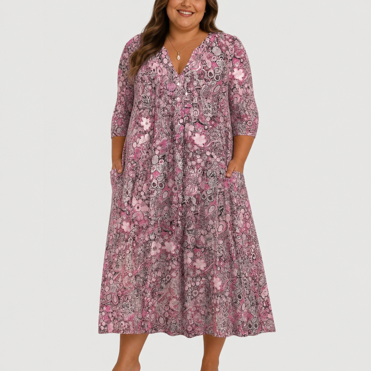Evelyn | Graceful Midi Dress With Pockets