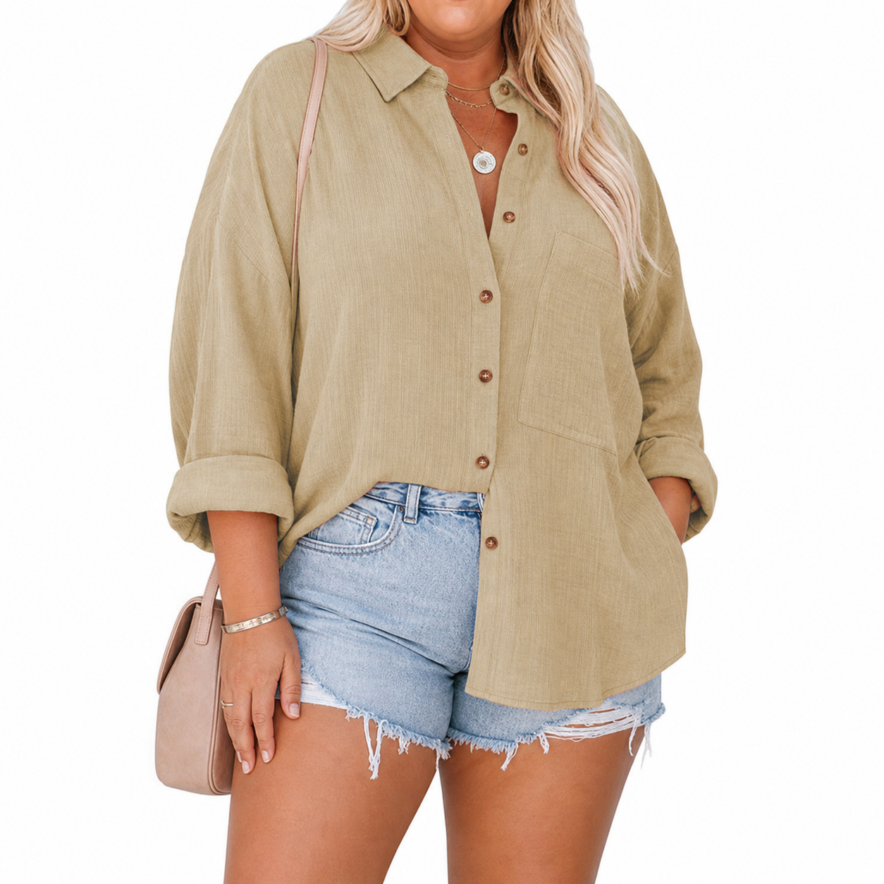 MADELYN | Casual Button Down Long Sleeve Blouse