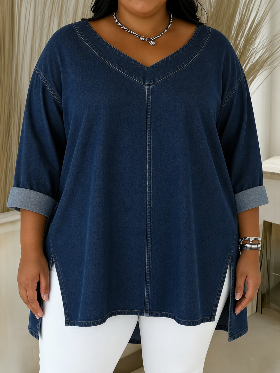 Lucy | Stylish Denim Top