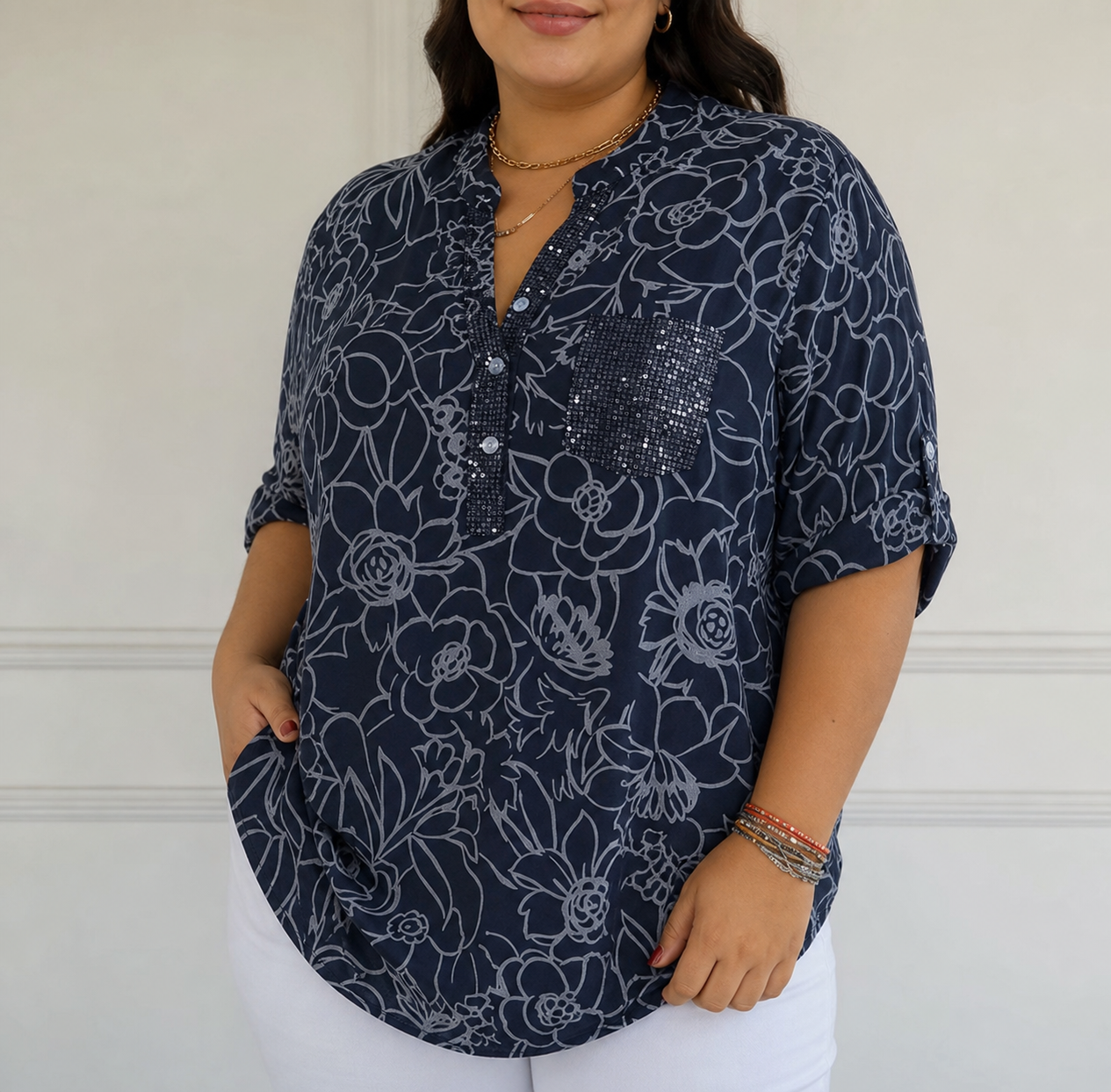 Camila | Elegant Blouse with Pocket