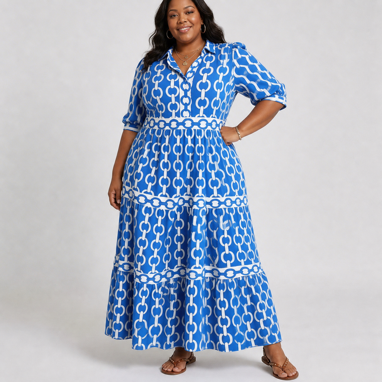 HAZEL | Chain Link Midi Dress