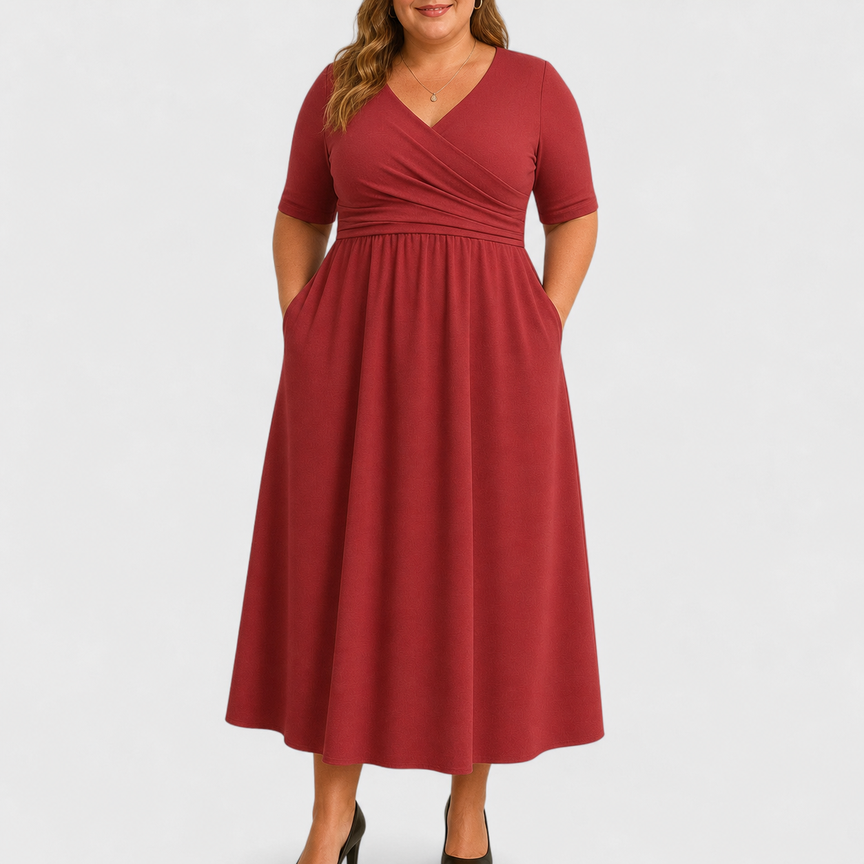 Eleanor | Elegant Midi Dress with Pockets