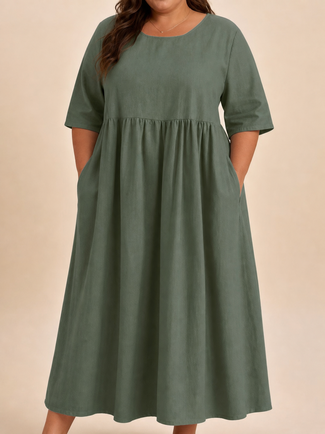 Emily | Classic Mid Sleeve Dress