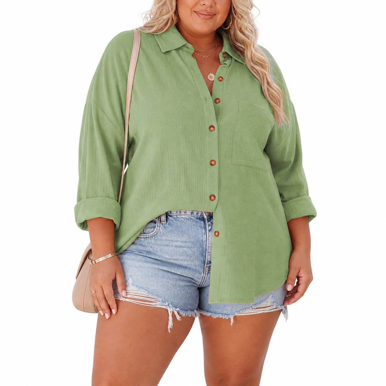 MADELYN | Casual Button Down Long Sleeve Blouse